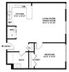 One Bedroom Floor Plan A4